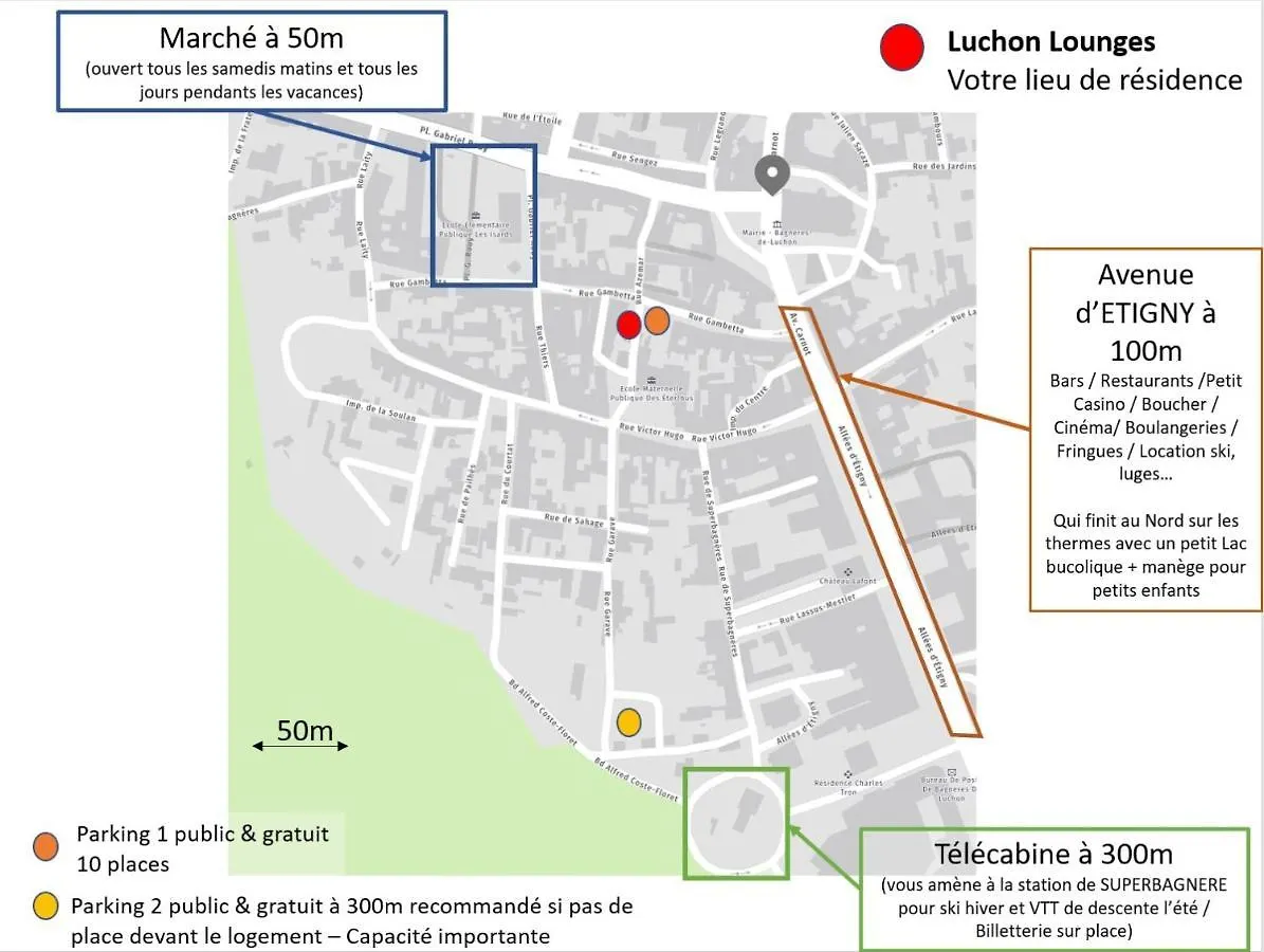 Bagnères-de-Luchon**** Luchon Lounge 1 ****公寓 Bagnères-de-Luchon